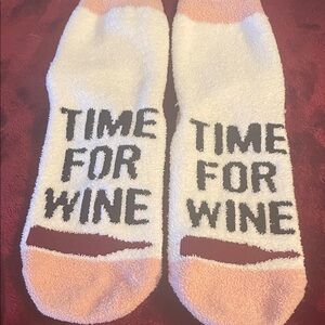 Time for Wine Cozy Socks